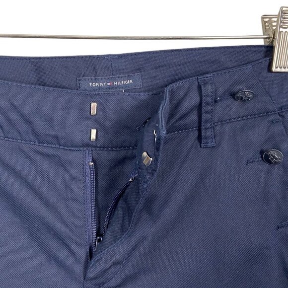 Tommy Hilfiger Navy Blue Nautical Cotton Blend Trousers Size 6 - Picture 6 of 7